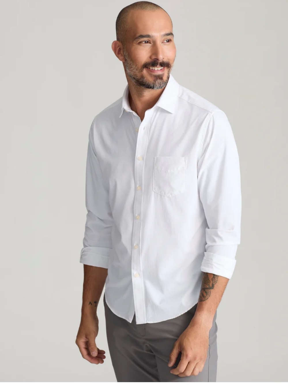 UNTUCKit Performance Gironde Slim Fit Button Down Shirt White - Picture 14 of 16